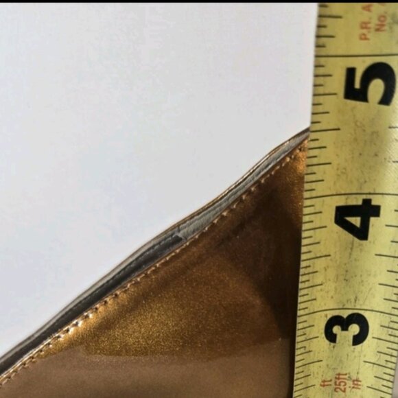 aquatalia by marvin k copper heels women sz6.5 open toe, heel defect - Picture 9 of 11